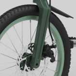 Small Folding Bike Green Wheel